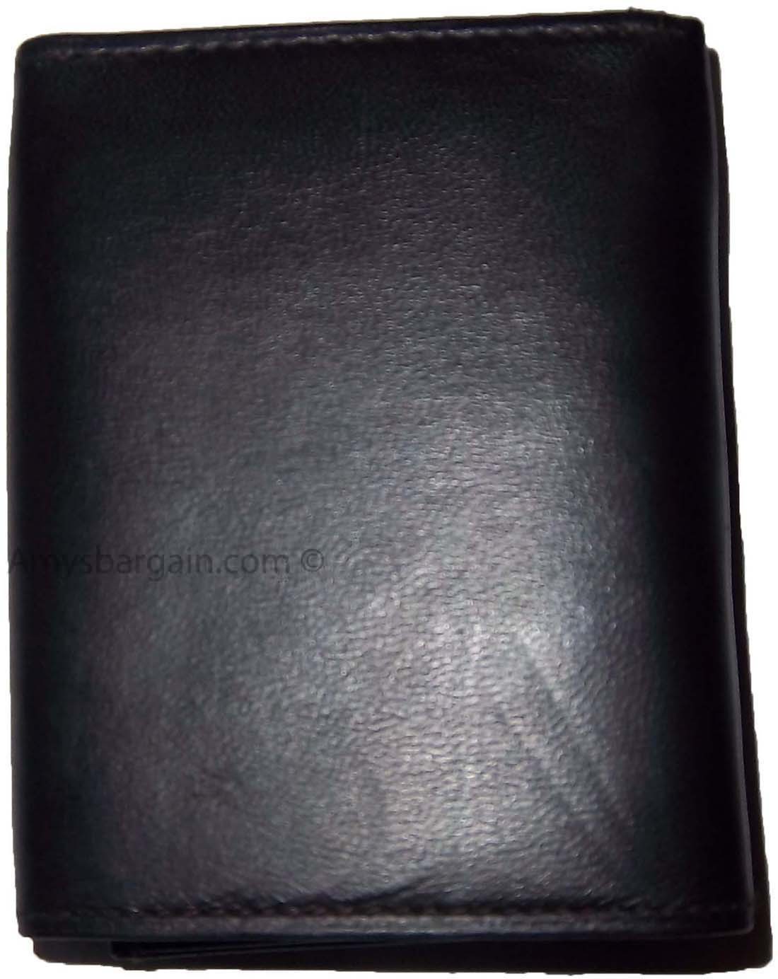 Lot of 4 New Trifold Leather Men’s wallet Unbranded 1 ID 9 card 2 bill spaces - Image 6