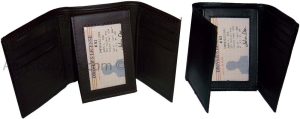 Lot of 4 New Trifold Leather Men’s wallet Unbranded 1 ID 9 card 2 bill spaces - Image 7