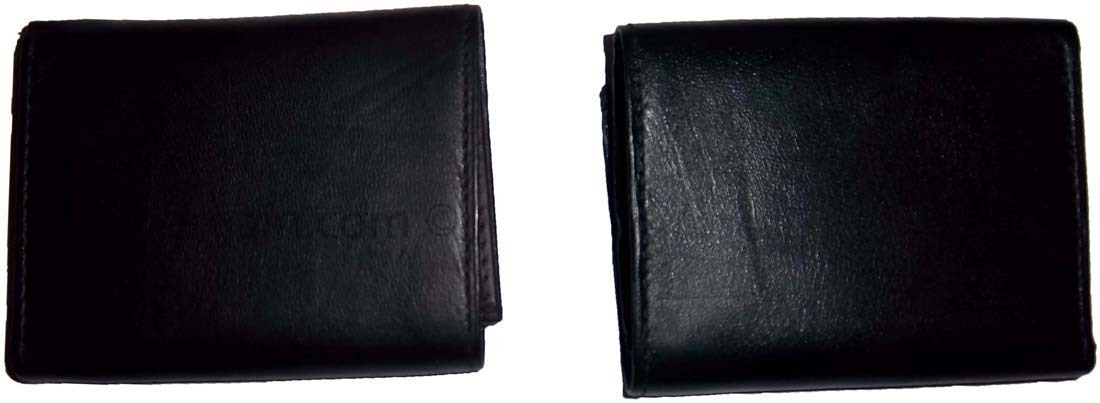 Lot of 4 New Trifold Leather Men’s wallet Unbranded 1 ID 9 card 2 bill spaces - Image 8
