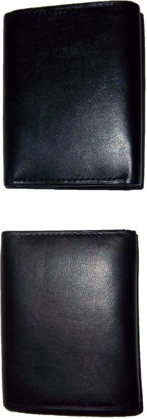 Lot of 4 New Trifold Leather Men’s wallet Unbranded 1 ID 9 card 2 bill spaces - Image 10