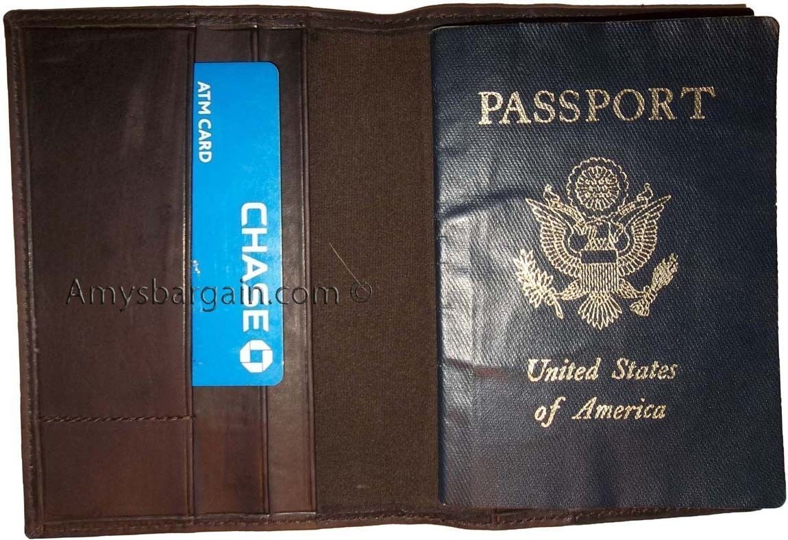 Lot of 4 New USA Leather passport Cover, Case wallet credit card case ID holder - Image 11