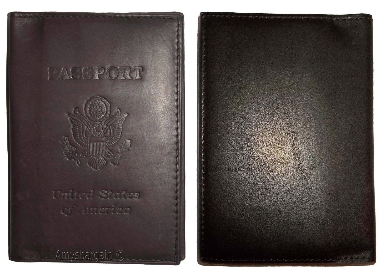 Lot of 4 New USA Leather passport Cover, Case wallet credit card case ID holder - Image 3