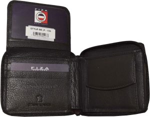 Lot of 4 Zip around FIZA NY leather men's wallet Brown Bi-fold wallet in box - Image 5