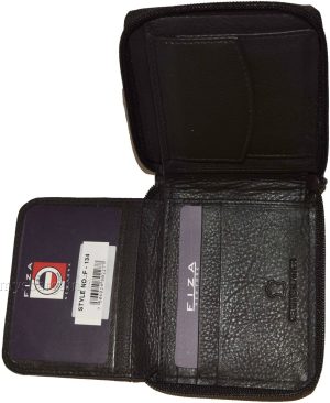 Lot of 4 Zip around FIZA NY leather men's wallet Brown Bi-fold wallet in box - Image 10