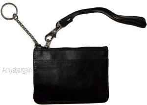 Lot of 4 leather change purse black key ring purse mini Wrist-let new coin case - Image 11