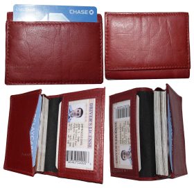 Lot of 4 women men's Leather Business Credit Card ID card case fifty card holder