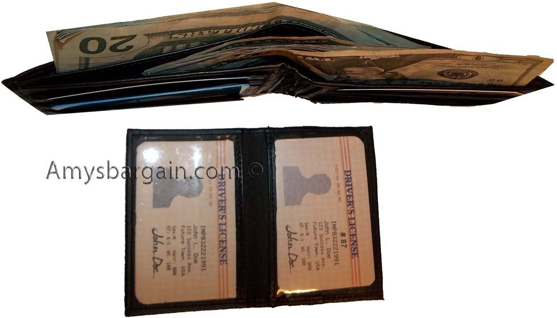 Lot of 5 Bifold Leather Man’s wallet 10 Card 3 bill spaces 2 ID change purse new - Image 12