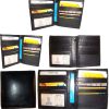 Lot of 5 Men's Leather Hipster Wallet Billfold case Bifold zip coin purse Br new