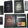 Lot of 5 New lambskin leather Passport cover. ID case credit card wallet BNWT