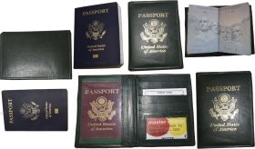 Lot of 5 New lambskin leather Passport cover. ID case credit card wallet BNWT