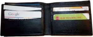 Lot of 5 New man's leather Black bi fold wallet 12 credit cards 2 bill slots ID - Image 5
