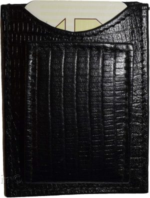 Lot of 6 Black Lizard skin printed leather money clip, unbranded money Clip New - Image 3