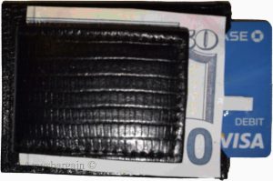 Lot of 6 Black Lizard skin printed leather money clip, unbranded money Clip New - Image 5
