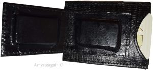 Lot of 6 Black Lizard skin printed leather money clip, unbranded money Clip New - Image 9
