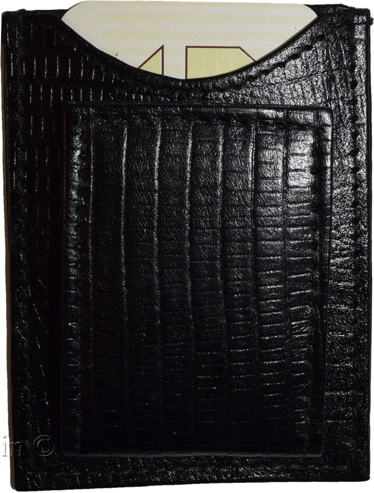 Lot of 6 Black Lizard skin printed leather money clip, unbranded money Clip New - Image 8