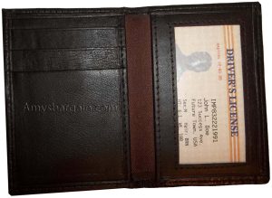 Lot of 6 Business card case slim leather credit business card case 2 ID 3 Cards - Image 12