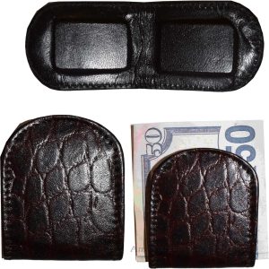 Lot of 6 New Brown Crocodile printed leather Unbranded money clip Clip Money BN - Image 8