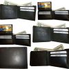 Lot of 6 New style leather man's wallet 2 bill slot 1 zip 4 credit cards ID new