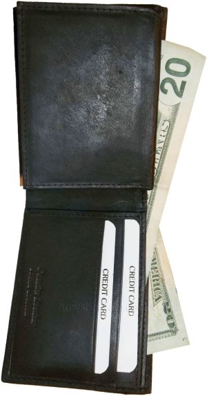 Lot of 6 New style leather man's wallet 2 bill slot 1 zip 4 credit cards ID new - Image 7