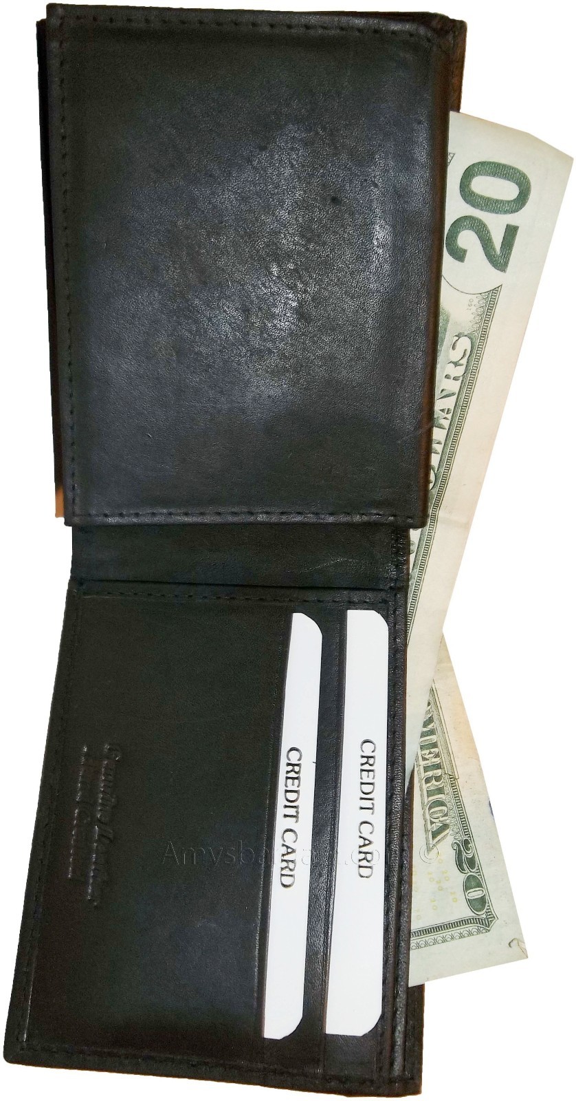 Lot of 6 New style leather man's wallet 2 bill slot 1 zip 4 credit cards ID new - Image 7