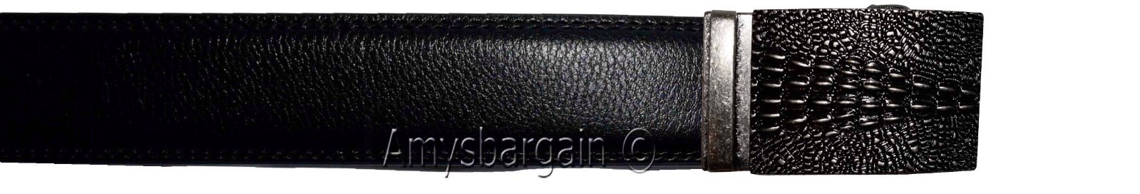Man's belt Crocodile skin printed Medium size genuine leather belt dress belt - Image 13