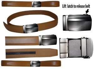 Men’s Belt. Leather belt .Automatic lock Dress/Casual belt; Fashion strap up 43"