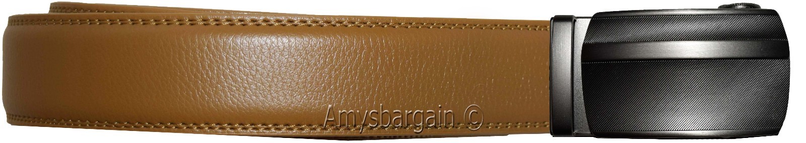 Men’s Belt. Leather belt .Automatic lock Dress/Casual belt; Fashion strap up 43" - Image 7