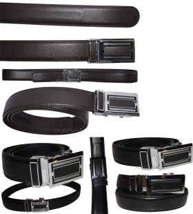 Men's Belt Up to 50” Leather Dress Belt Automtic Lock belt Quick lock belt New