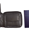 Men's Bifold Wallet Zip Around Leather Coin Case 6 Card I D 2 slots New in Box