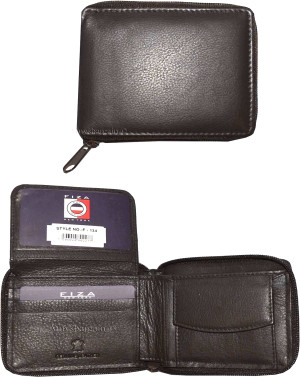 Men's Bifold Wallet Zip Around Leather Coin Case 6 Card I D 2 slots New in Box - Image 3