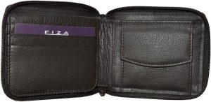 Men's Bifold Wallet Zip Around Leather Coin Case 6 Card I D 2 slots New in Box - Image 6