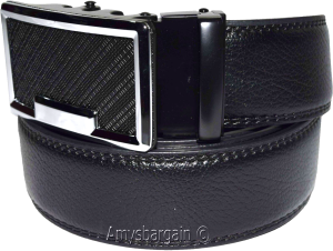 Men's Dress Leather Belt with Auto Lock Buckle Waist size 44-46" men's belt, BN - Image 13