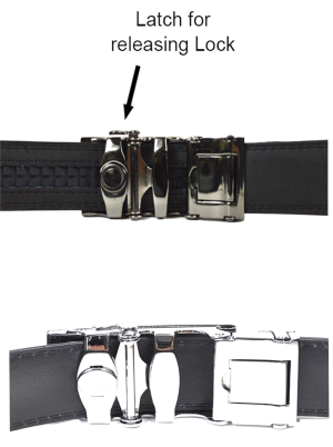 Men's Dress Leather Belt with Auto Lock Buckle Waist size 44-46" men's belt, BN - Image 3