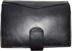 Men's Genuine Leather Fashion Business Wrist Clutch Bag Organizer Black Bag BNWT - Image 13