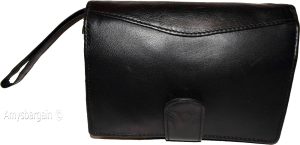 Men's Genuine Leather Fashion Business Wrist Clutch Bag Organizer Black Bag BNWT - Image 3