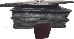 Men's Genuine Leather Fashion Business Wrist Clutch Bag Organizer Black Bag BNWT - Image 4