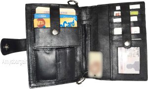 Men's Genuine Leather Fashion Business Wrist Clutch Bag Organizer Black Bag BNWT - Image 6