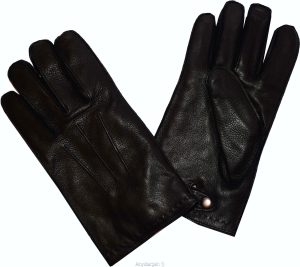 Men’s Gloves, Genuine Deer skin Leather, Winter Gloves, Wool lined Warm gloves - Image 5