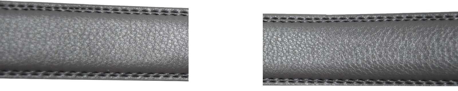 Men’s Gray leather belt strap Size XL. 43" strap genuine leather New Strap only - Image 5