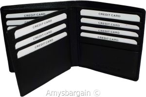 Men's Hipster Wallet RFID Blocking Leather Bifold 16 Cards. ID New wallet in Box - Image 11
