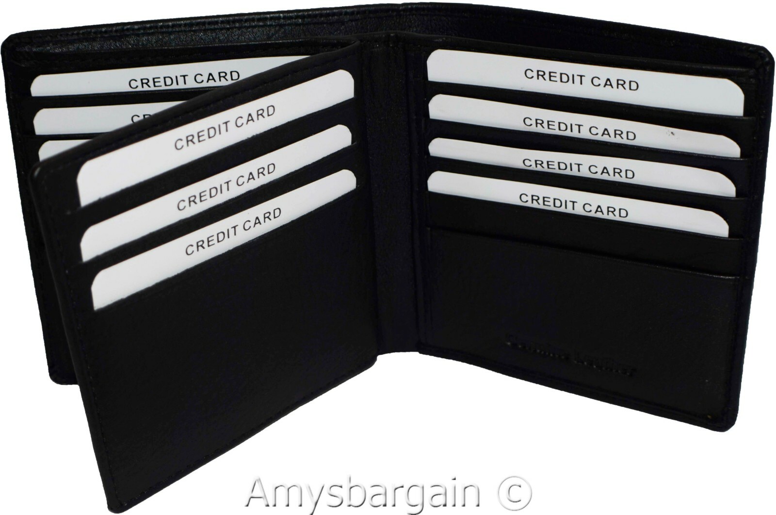 Men's Hipster Wallet RFID Blocking Leather Bifold 16 Cards. ID New wallet in Box - Image 11
