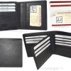 Men's Hipster Wallet RFID Blocking Leather Bifold 16 Cards. ID New wallet in Box