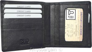 Men's Hipster Wallet RFID Blocking Leather Bifold 16 Cards. ID New wallet in Box - Image 5