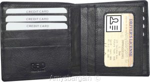 Men's Hipster Wallet RFID Blocking Leather Bifold 16 Cards. ID New wallet in Box - Image 7