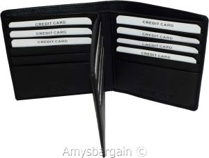 Men's Hipster Wallet RFID Blocking Leather Bifold 16 Cards. ID New wallet in Box - Image 9