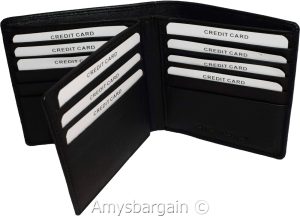 Men's Hipster Wallet RFID Blocking Leather Bifold 16 Cards. ID New wallet in Box - Image 10