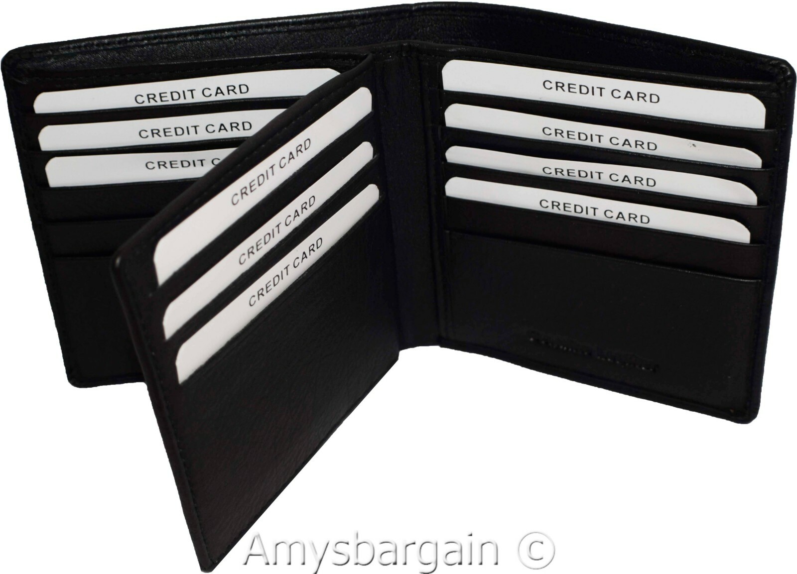 Men's Hipster Wallet RFID Blocking Leather Bifold 16 Cards. ID New wallet in Box - Image 10