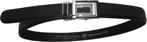 Men's Leather Dress Belt (1X) Auto Lock belt, Men's Black Quick lock BR New belt - Image 13