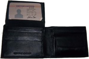 Men's Leather Wallet 6 Card Holder ID Change purse 2 Bill Pockets Brand New - Image 12
