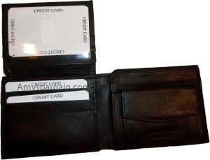 Men's Leather Wallet 6 Card Holder ID Change purse 2 Bill Pockets Brand New - Image 3